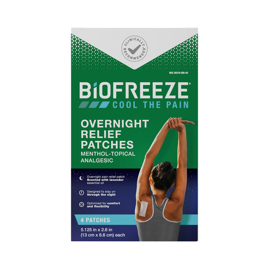 BIOFREEZE, PATCH CLASSIC OVERNIGHT (4/PK 3PK/BX 8BX/CS)