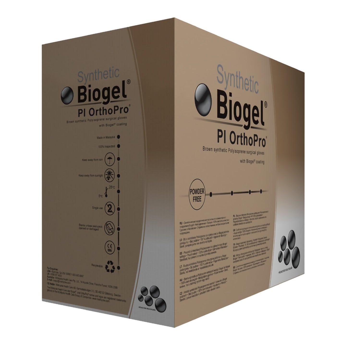 Biogel® PI OrthoPro® Polyisoprene Surgical Glove, Size 6.5, Brown