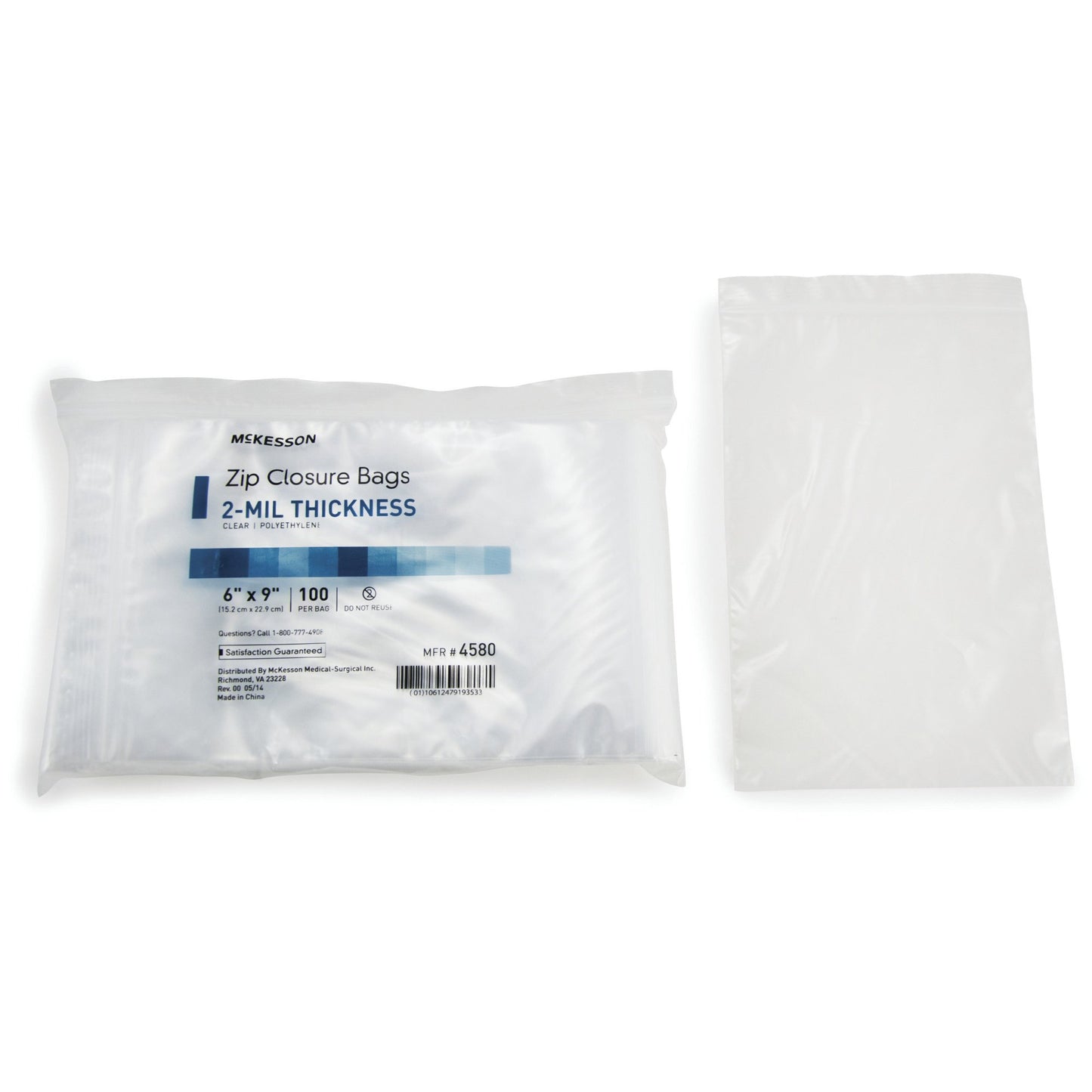 BAG, ZIP LOCK 6X9" (100/PK 10PK/BX 4BX/CS)