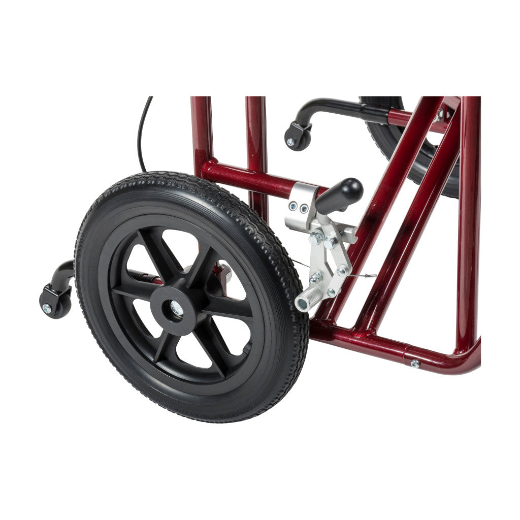 Drive Medical Aluminum HD 22" Red Transport Chair 450 lbs