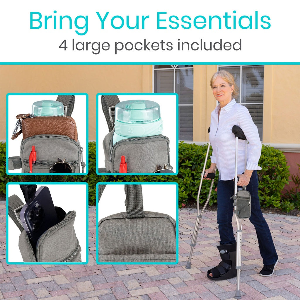 Vive Multi-Purpose Cane and Crutch Accessory Bag