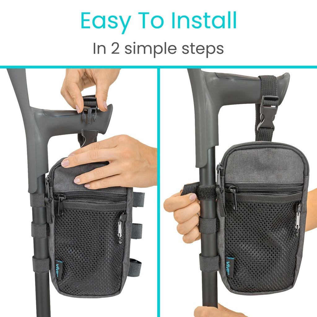 Vive Multi-Purpose Cane and Crutch Accessory Bag