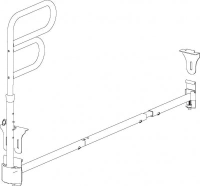 Arcorail Bedrail with Rotating Handrail