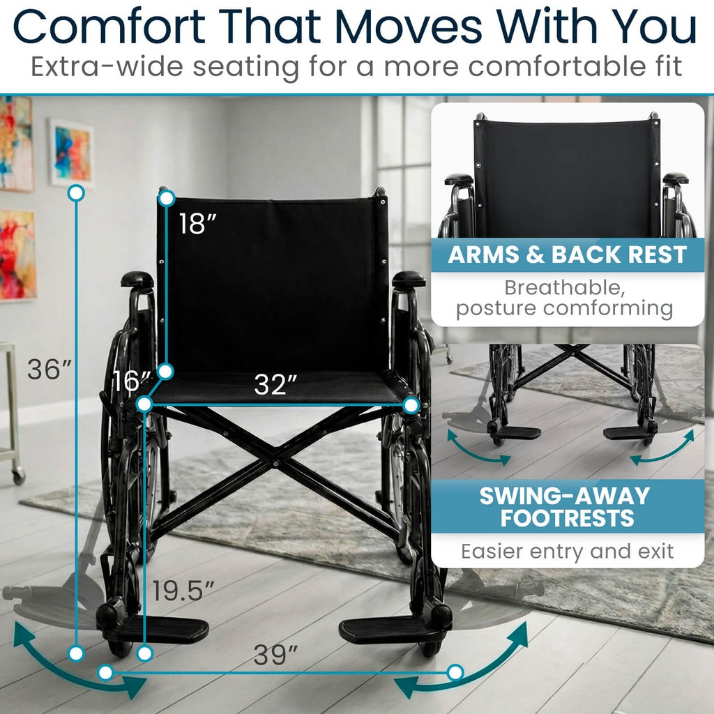 Vive Health Bariatric Wheelchair 700 lbs