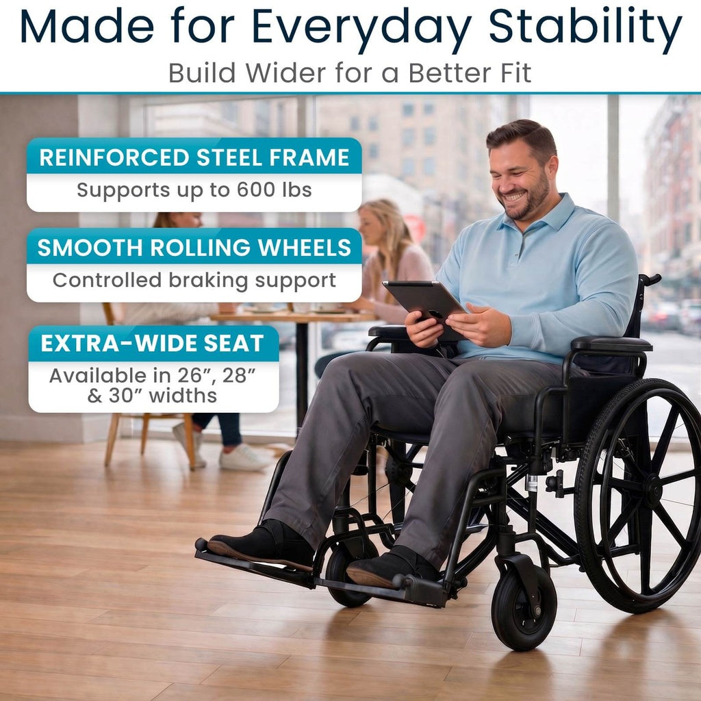 Vive Health Bariatric Wheelchair 600 lbs