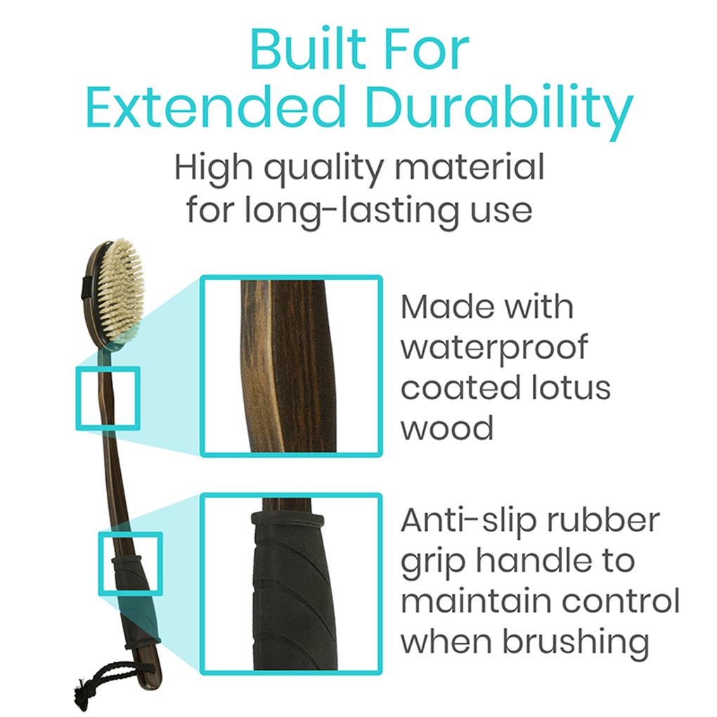 Vive Health Lotus Wood Body Brush Set