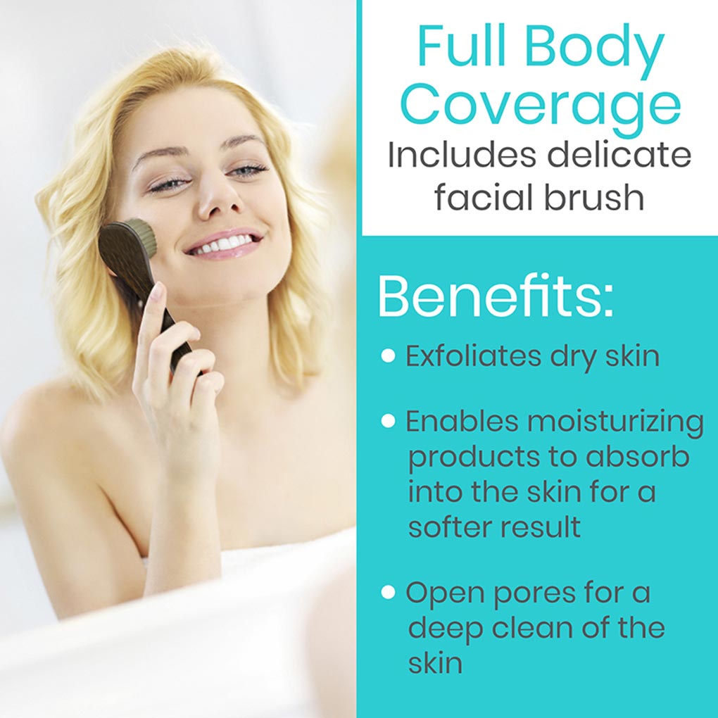 Vive Health Lotus Wood Body Brush Set