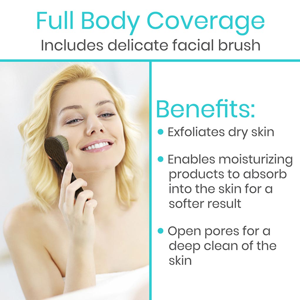 Vive Health Lotus Wood Body Brush Set