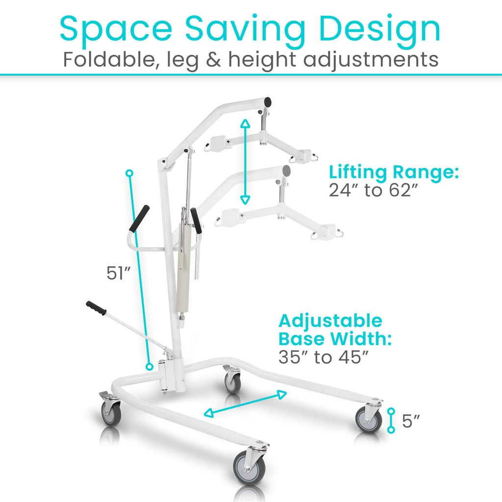 Vive Health Core Hydraulic Patient Lift With Sling