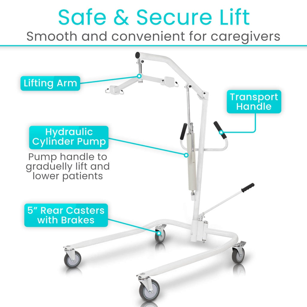 Vive Health Core Hydraulic Patient Lift With Sling
