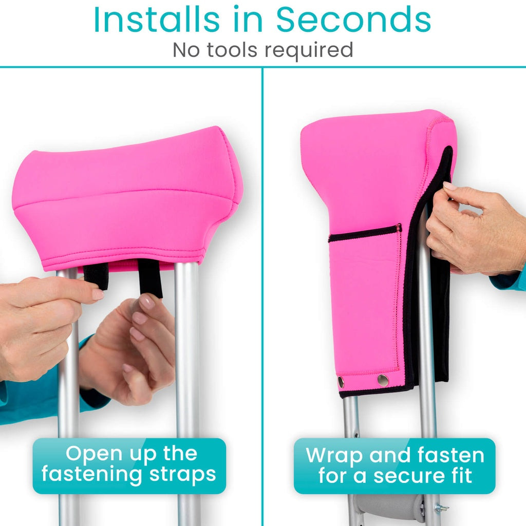 Vive Crutch Pads With Ergonomic Pouch