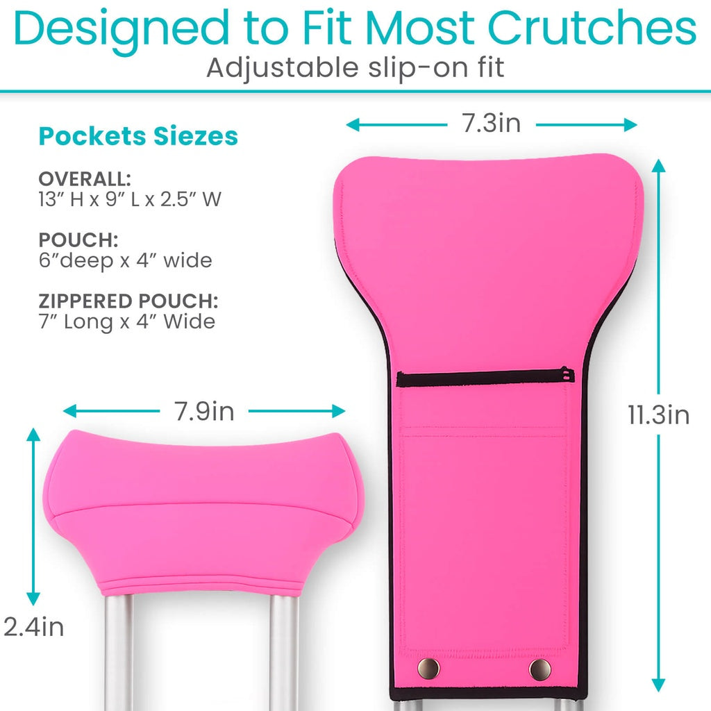 Vive Crutch Pads With Ergonomic Pouch
