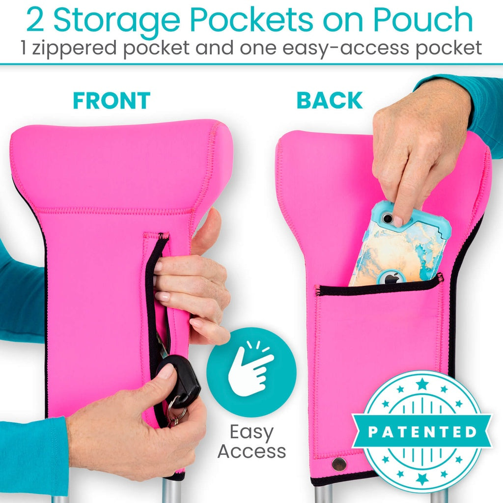Vive Crutch Pads With Ergonomic Pouch