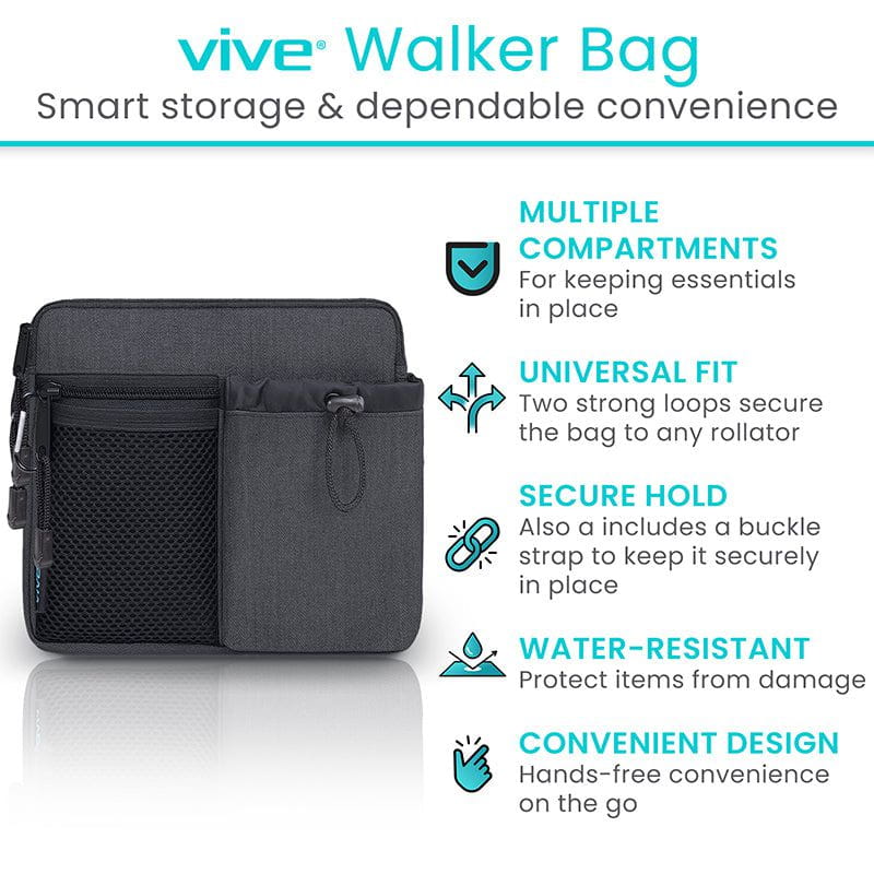 Vive Health Ergonomic Rollator Bag