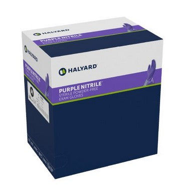 Exam Glove Purple Nitrile® Medium Sterile Single Nitrile Standard Cuff Length Textured Fingertips Purple Chemo Tested