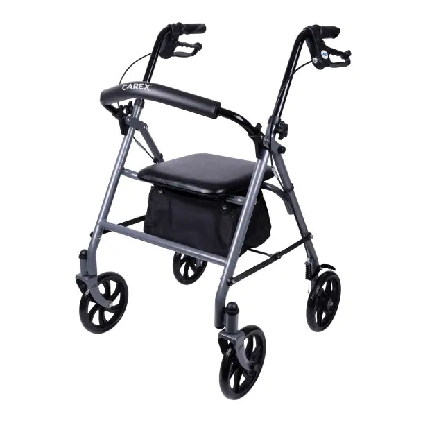 Carex Classics Steel Rollator Padded Seat 8" Wheels