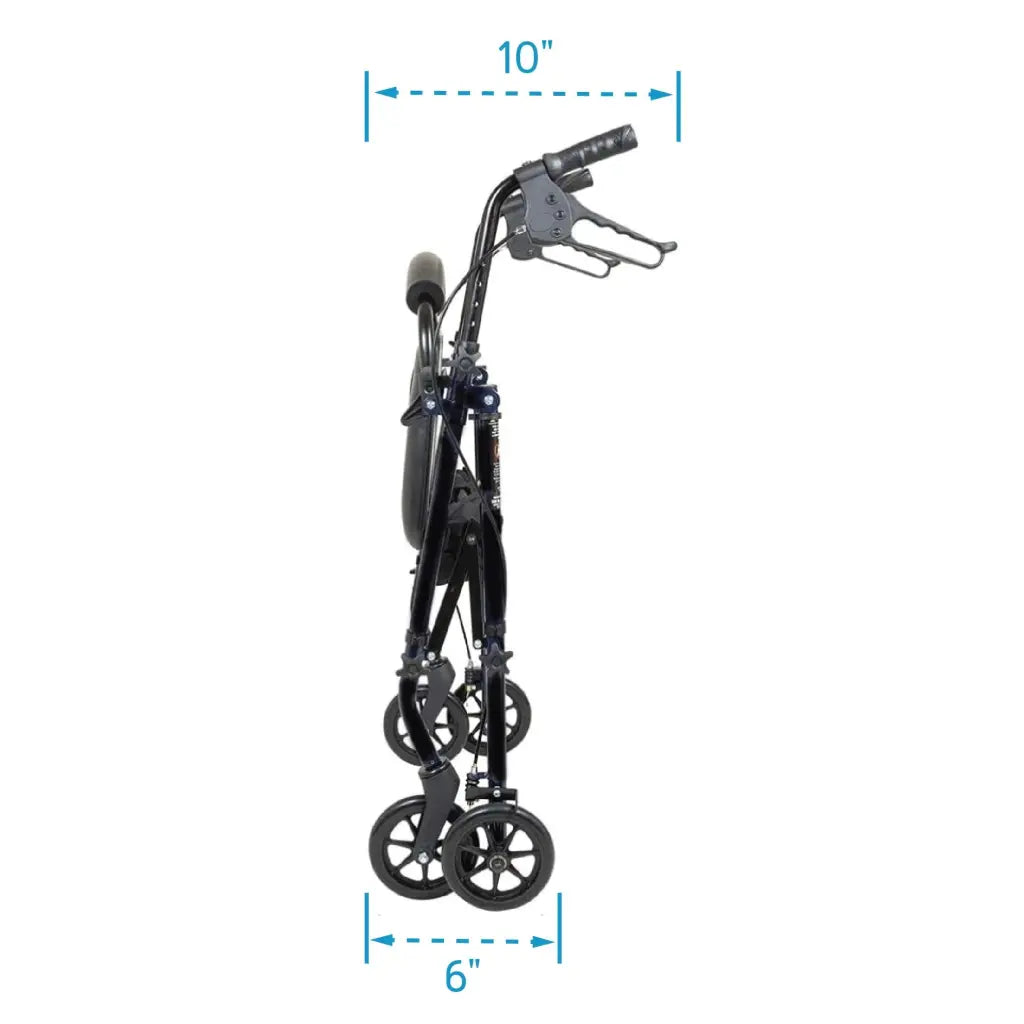 Carex Step 'N Rest Aluminum Rollator 300 lbs
