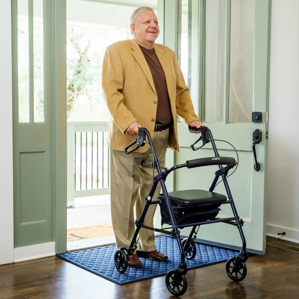 Carex Step 'N Rest Aluminum Rollator 300 lbs