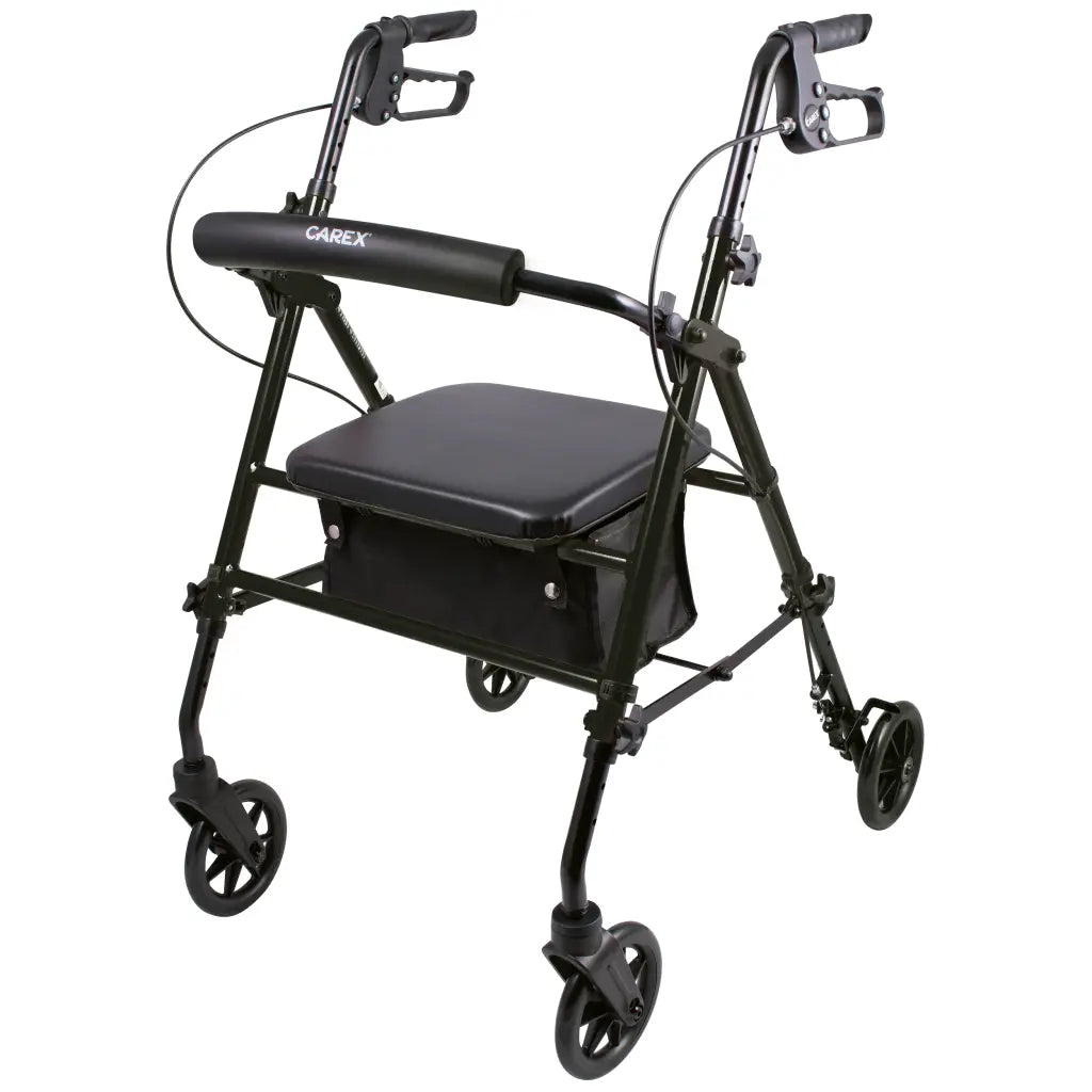 Carex Step 'N Rest Aluminum Rollator 300 lbs