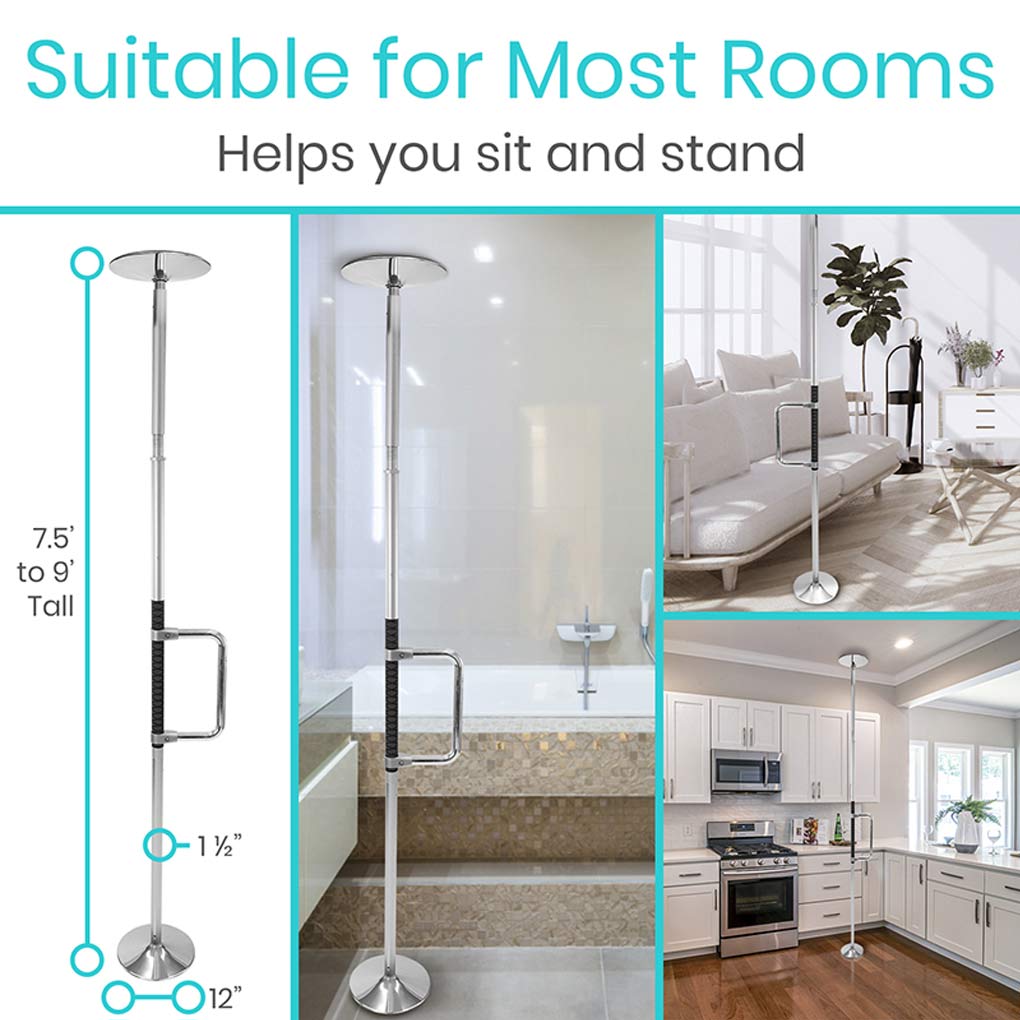 Vive Floor to Ceiling Grab Bar