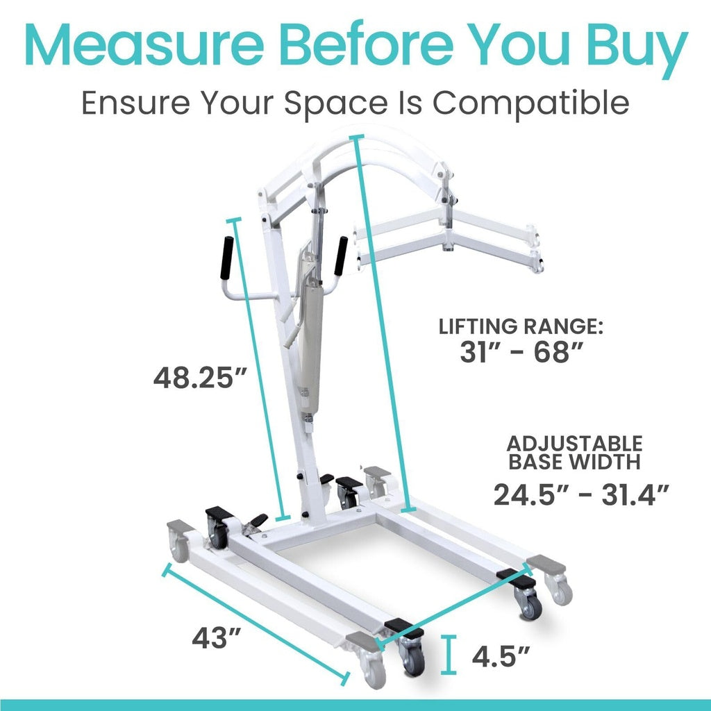 Vive Hydraulic Patient Lift 400 lbs