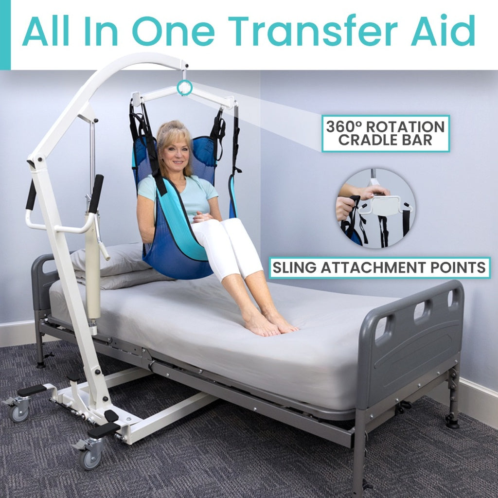 Vive Hydraulic Patient Lift With Sling 400 lbs