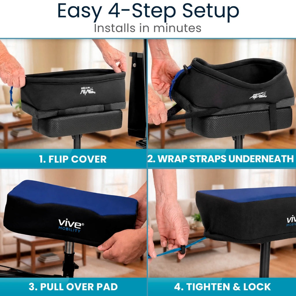 Vive Health Knee Walker Pad Foam and Gel