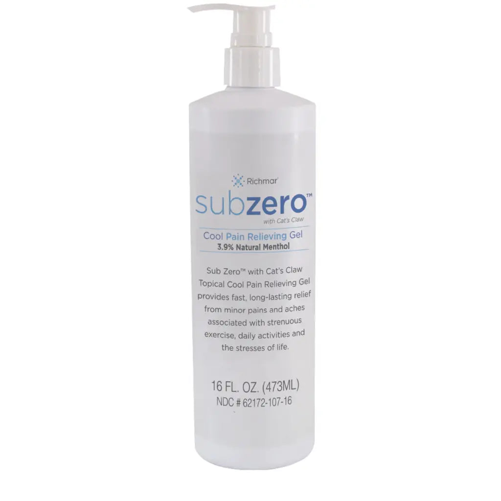 Sub Zero Cool Pain Relieving Gel 16 oz with Pump