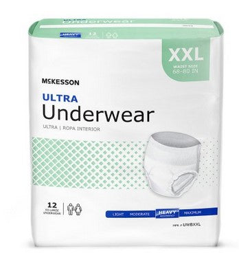 Absorbent Underwear McKesson Ultra Pull On with Tear Away Seams - XXL  Heavy Absorbency