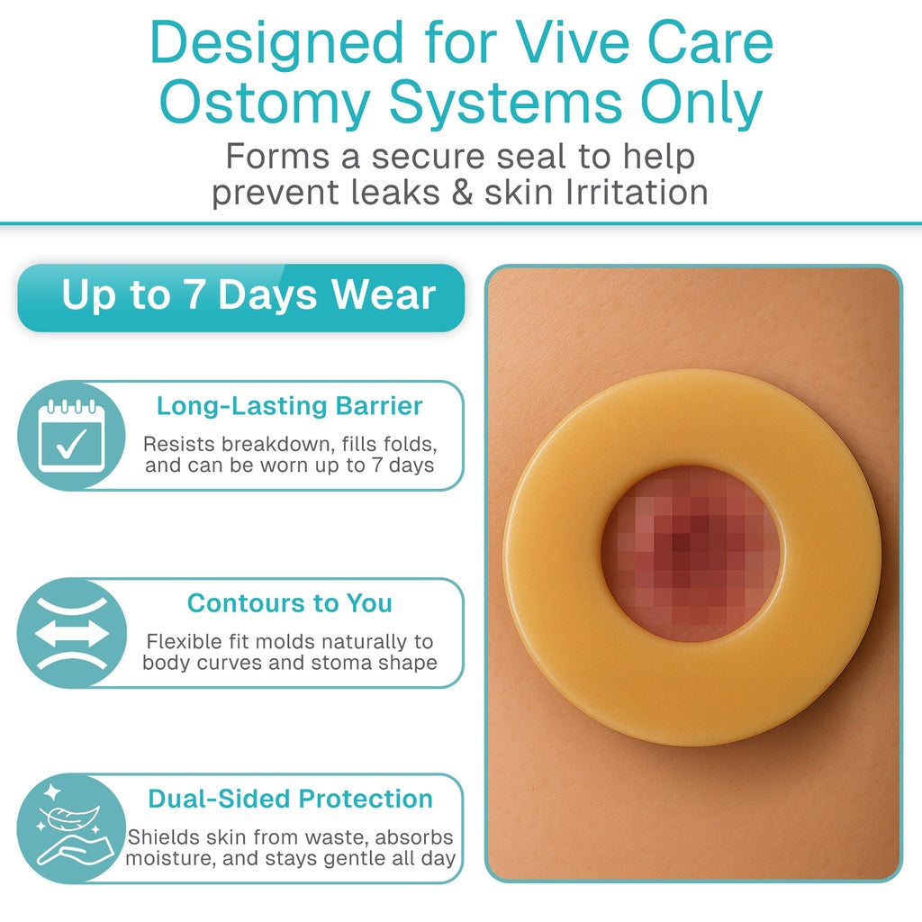 Vive Health Ostomy Adhesive Barrier Ring