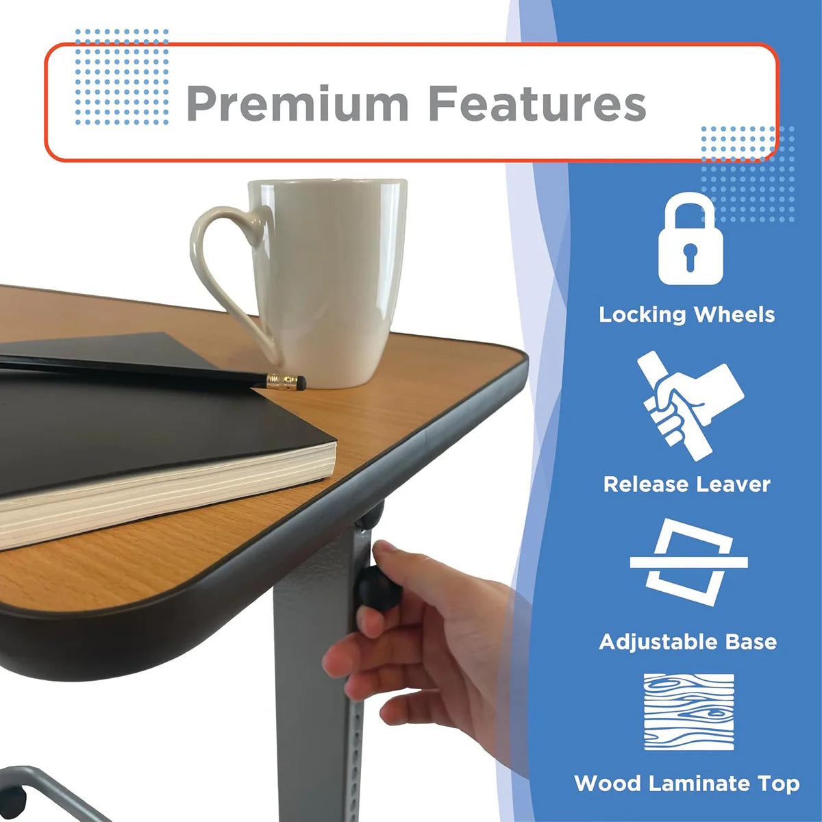 Journey Foldable Overbed Table