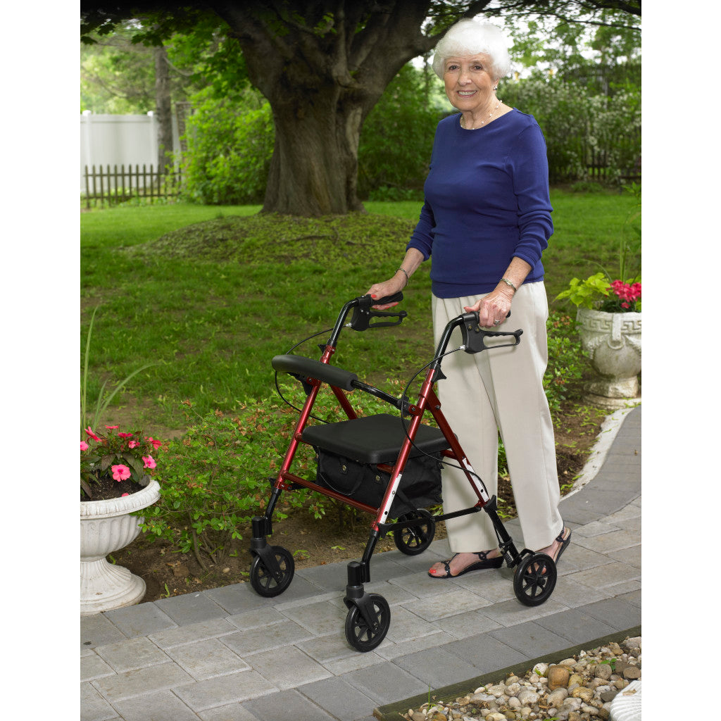Drive Medical Adjustable Height Rollator 300 lbs