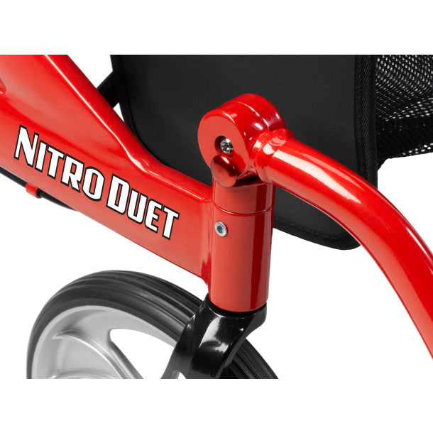 Drive Medical Nitro Duet Rollator Transport Chair 300 lbs