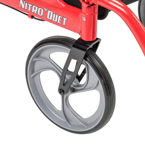 Drive Medical Nitro Duet Rollator Transport Chair 300 lbs