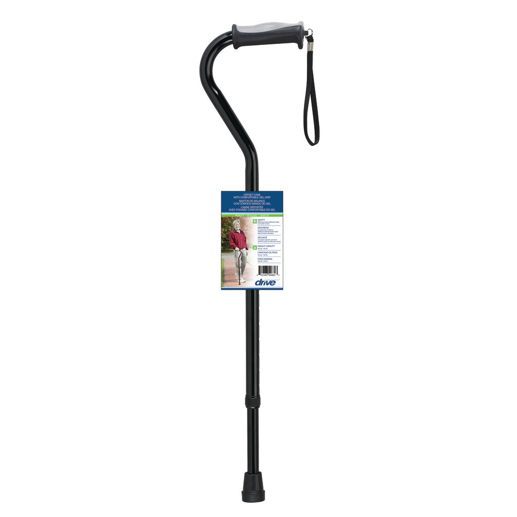 Drive Medical Offset Cane with Gel Grip