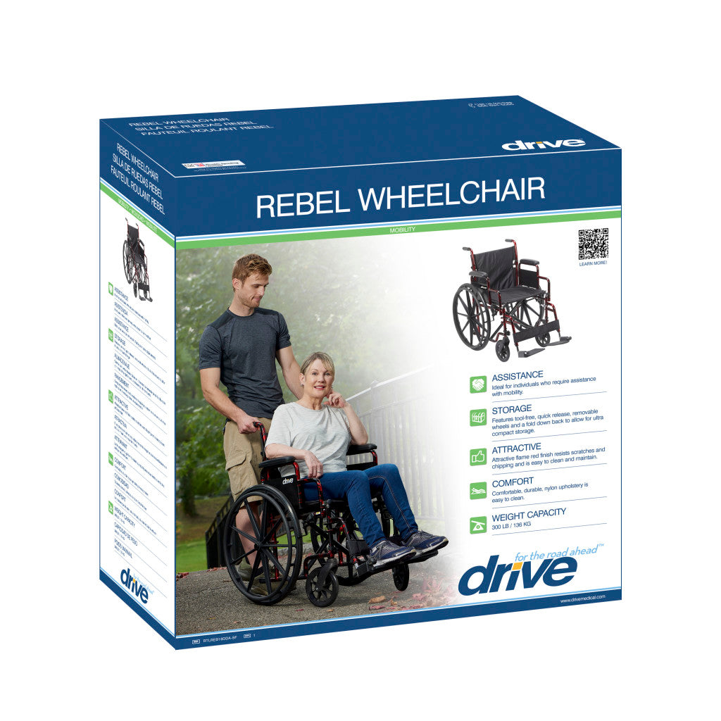 Drive Medical Rebel Wheelchair 300 lbs