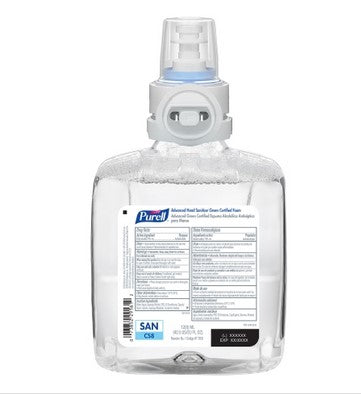 Hand Sanitizer Purell Advanced Green Certified 1,200 mL Ethyl Alcohol Foaming Dispenser Refill Bottle