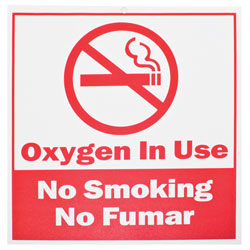 No smoking sign 7 1/2 inch square 100/pk