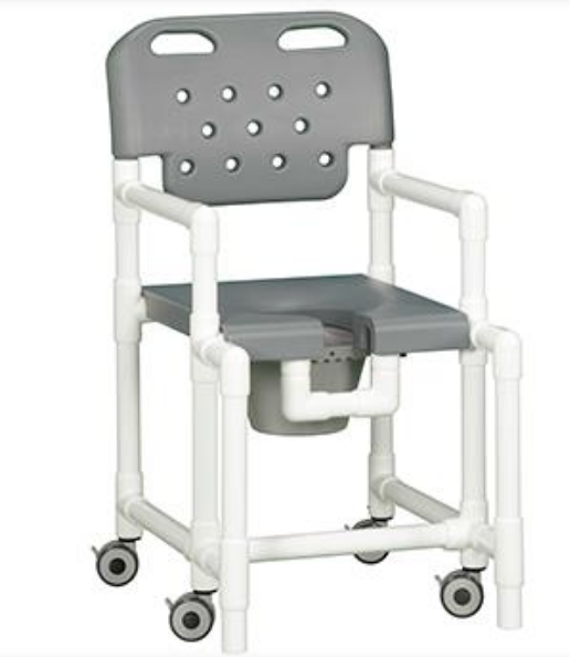 Elite Shower Chair Commode with Anti-tip Feature