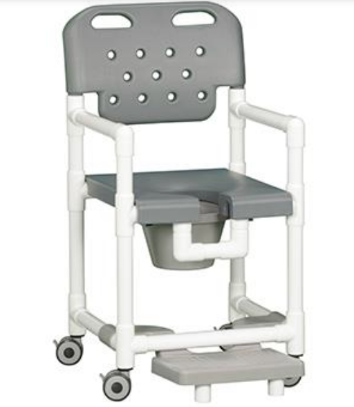 Elite Shower Chair Commode with Slideout Footrest