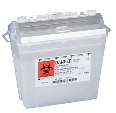 Sharps Container Bemis Sentinel Translucent Base 10 H X 5-1/4 W X 11 D Inch Horizontal Entry 1.25 Gallon