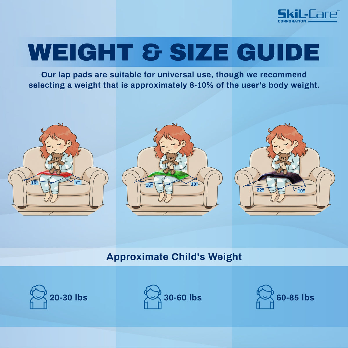 Skil-Care Rectangular Weighted Lap Pad