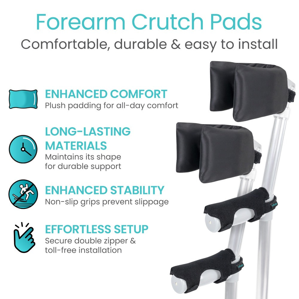 Vive Health Standard Forearm Crutch Pads
