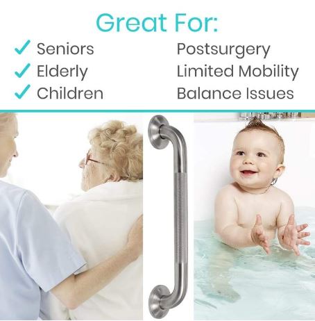 Vive Health Textured Metal Grab Bar 24"