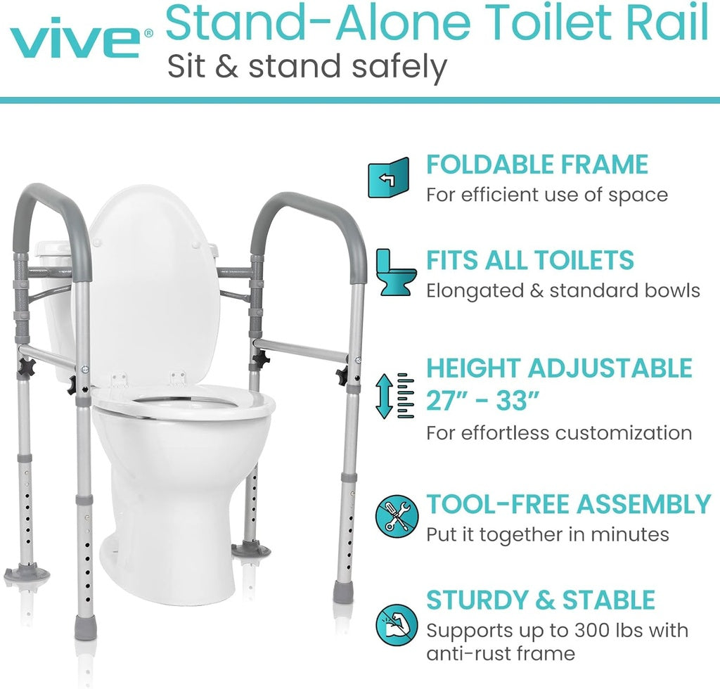 Vive Health Toilet Safety Frame With Handles