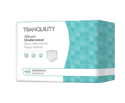Absorbent Underwear Tranquility® Essential X-Large Pull On with Tear Away Seams Adult Unisex Disposable Moderate Absorbency