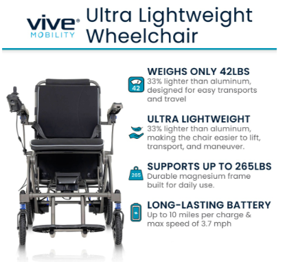 Vive Health Air Frame Power Wheelchair