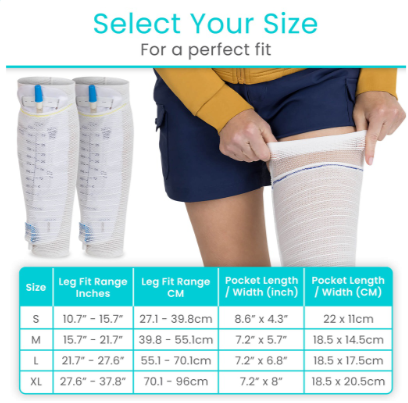 Vive Health Catheter Leg Bag Holder Sleeves