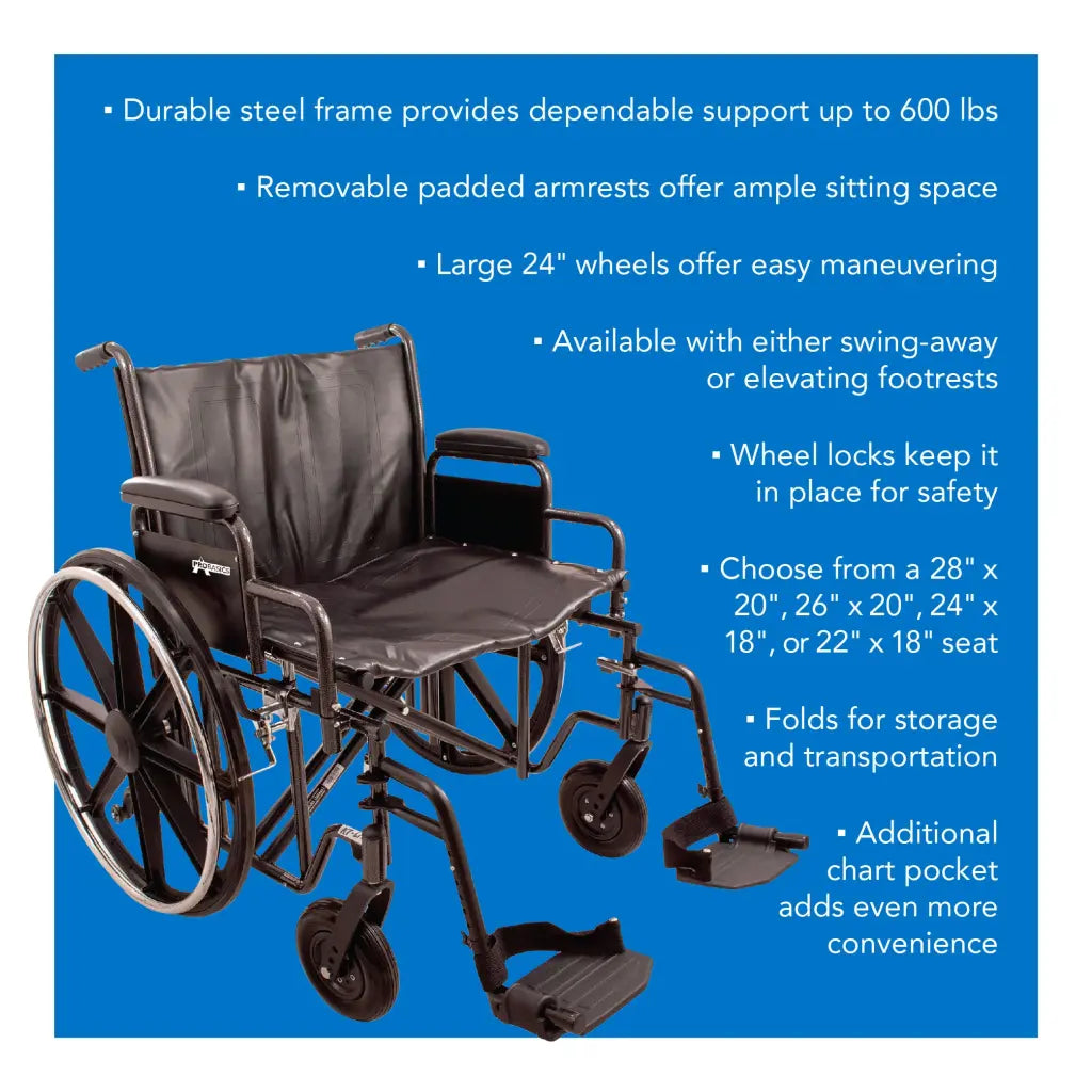ProBasics K7 Heavy Duty Wheelchair 600 lbs
