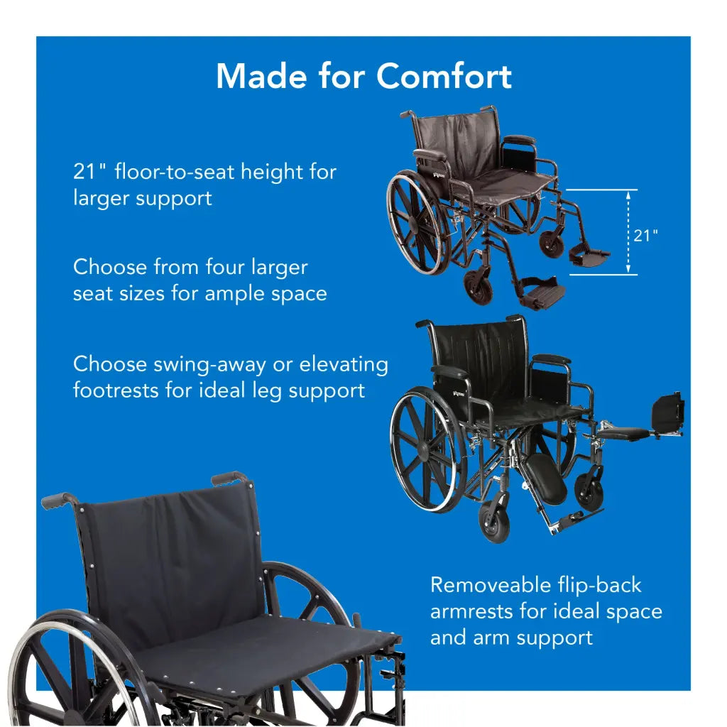 ProBasics K7 Heavy Duty Wheelchair 600 lbs